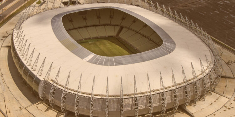 Foto aérea da Arena Castelão