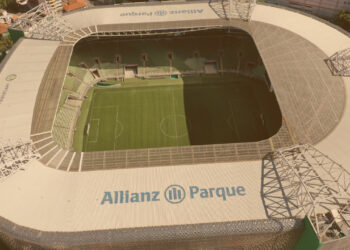 imagem aérea Estádio Allianz Parque