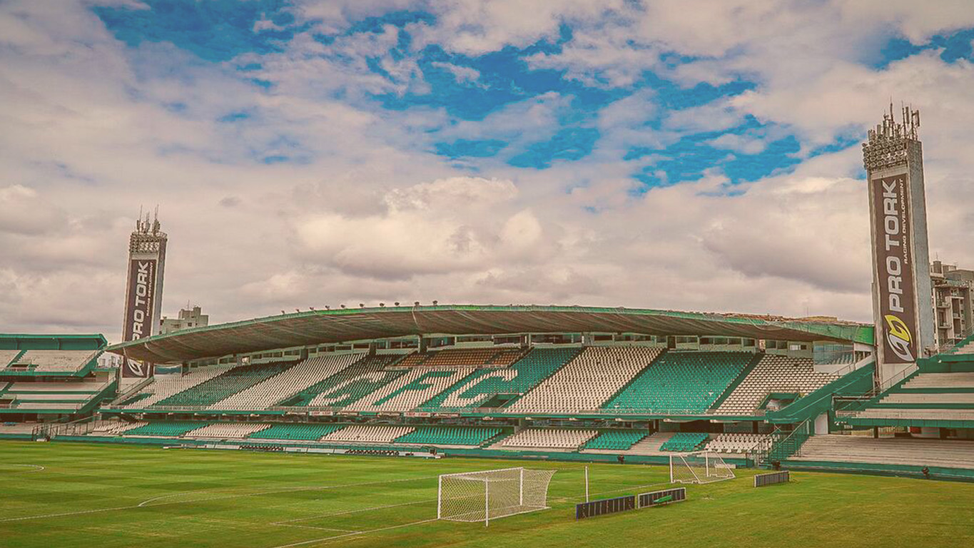 Estádio do Coritiba vazio, foto tirada em dia que não acontecia jogo ou treino.